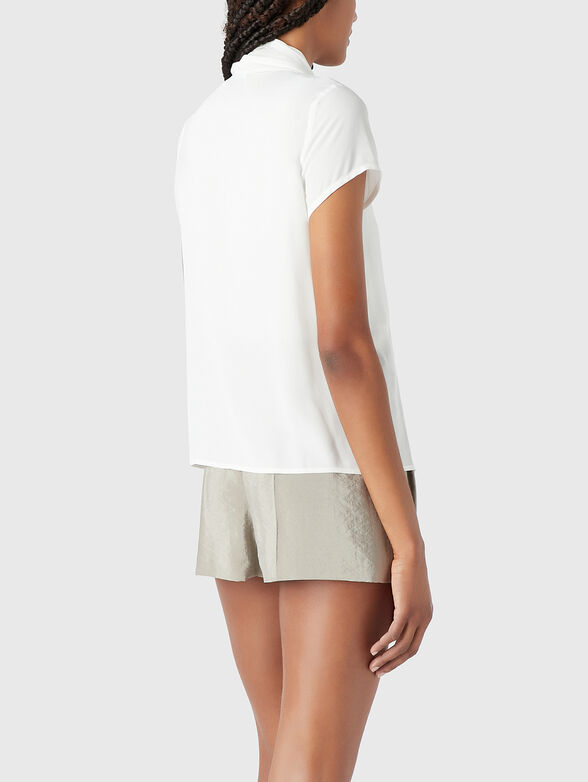 White viscose short sleeve shirt - 1