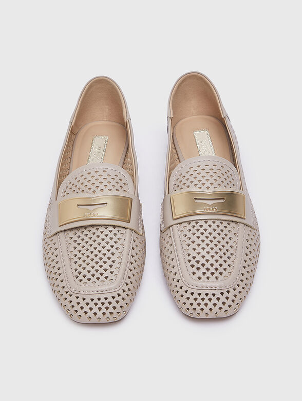 Genuine leather moccasins with - 6