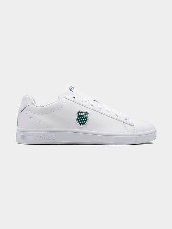 COURT SHIELD leather sneakers with green details - 1