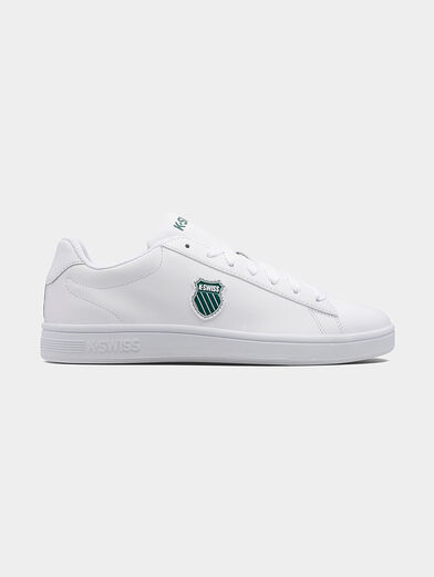 COURT SHIELD leather sneakers with green details - 1