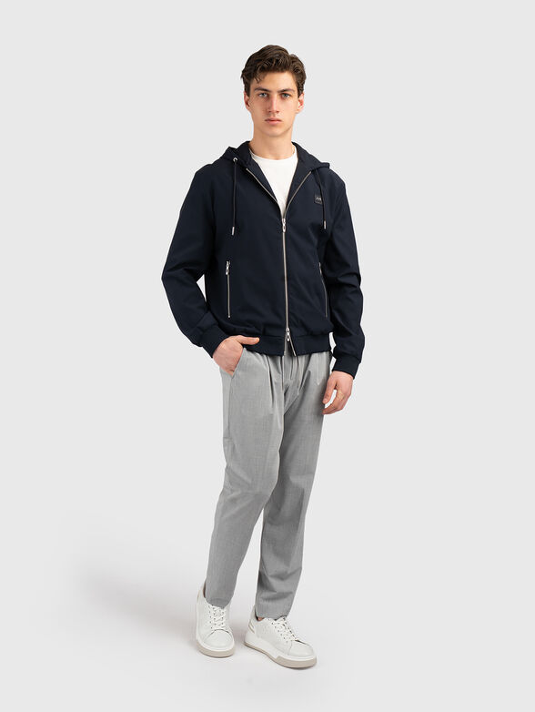 Hooded sweatshirt with a double zipper - 2