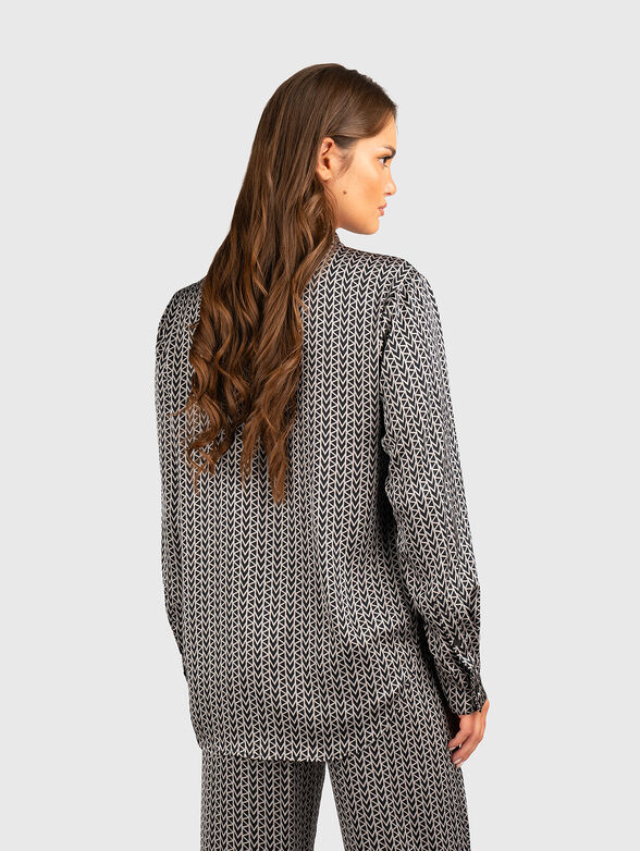 Monogram satin shirt - 3