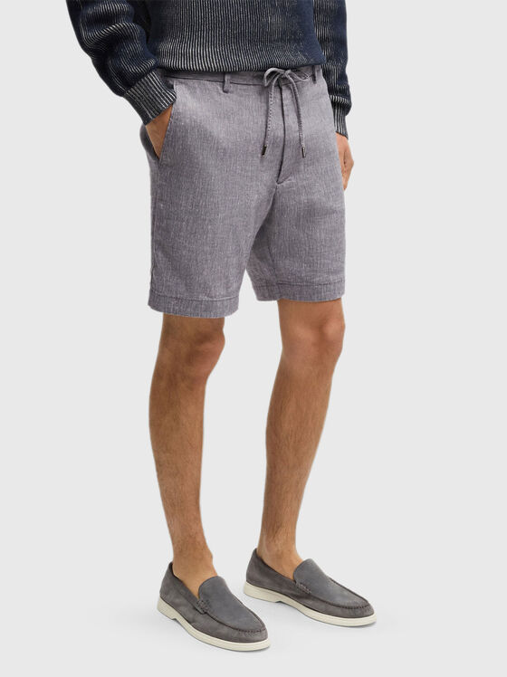Linen shorts with ties - 1