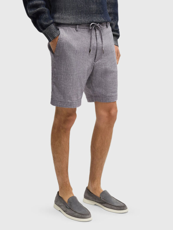 Linen shorts with ties - 1