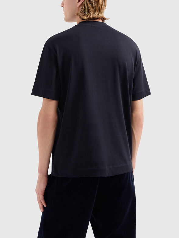 Black T-shirt with logo embroidery - 3
