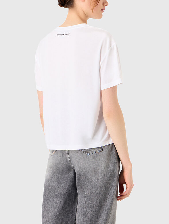 White T-shirt with accent print - 3