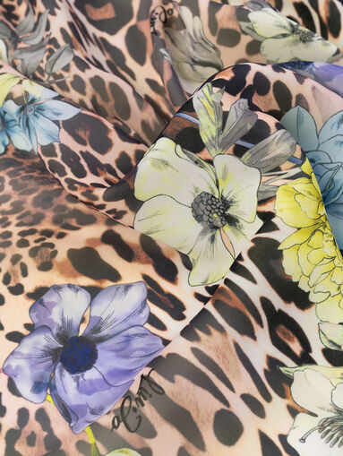 Scarf with animal print - 5