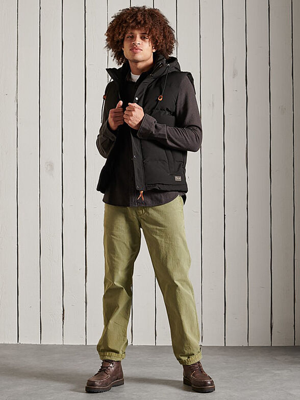 Hooded vest with buttons - 2