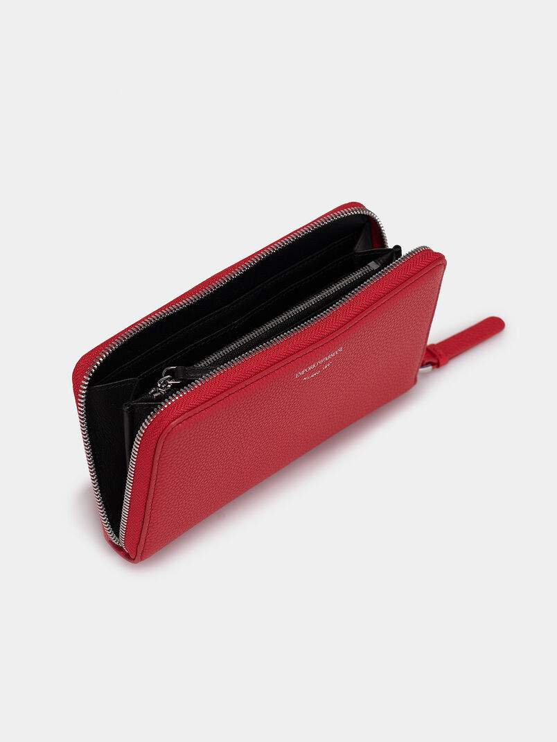 Red wallet with logo accent - 3