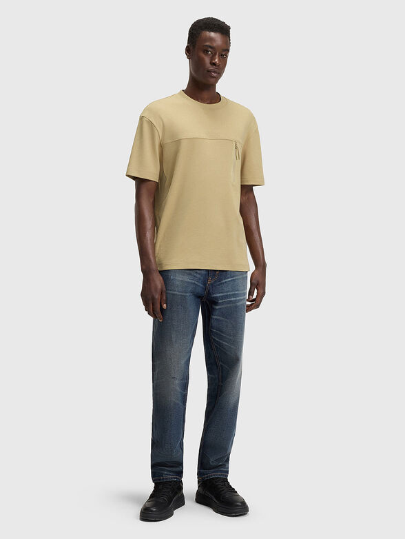 Cotton T-shirt with accent zip - 2