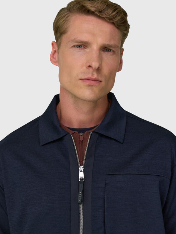 Dark blue zip jacket - 4