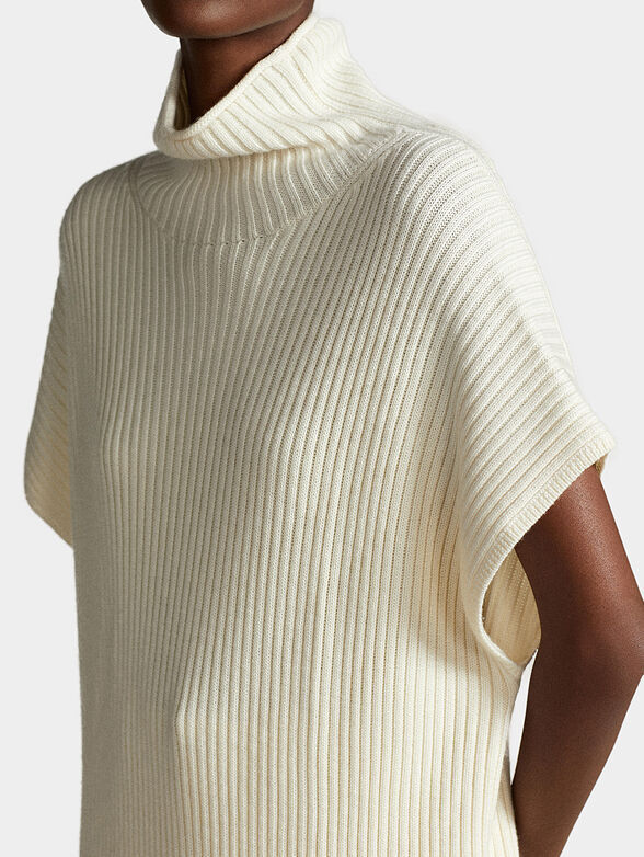 Midi dress with short sleeves and elastic rips - 3