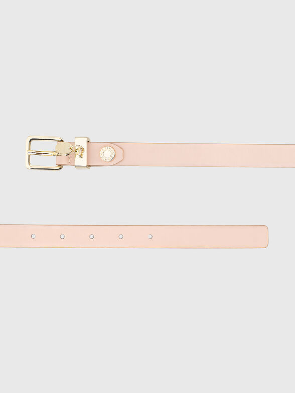 Beige leather belt - 3