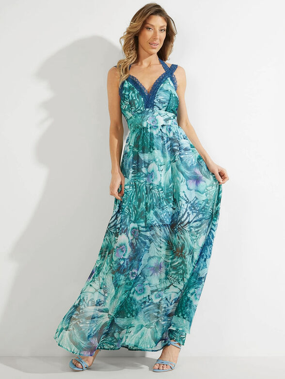CHRISSY maxi dress with lace straps - 3