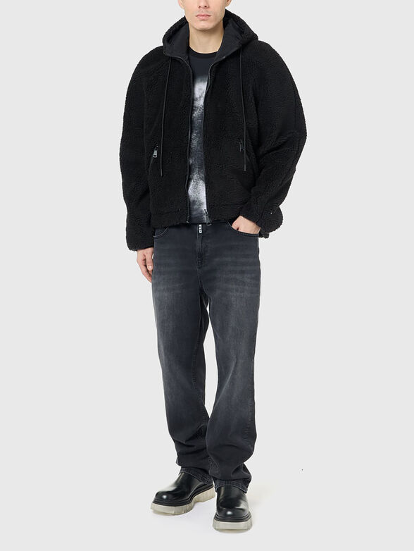 Wide leg jeans with washed effect - 4