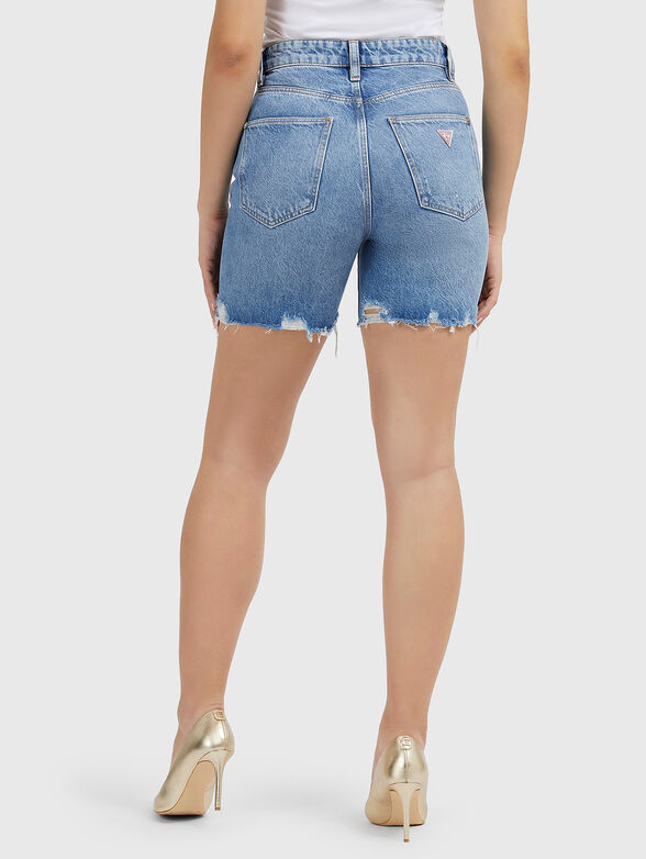 Blue denim shorts - 2