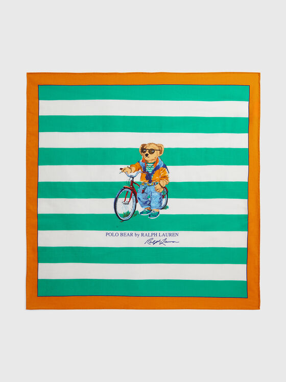 Квадратен шал с Polo Bear принт - 1