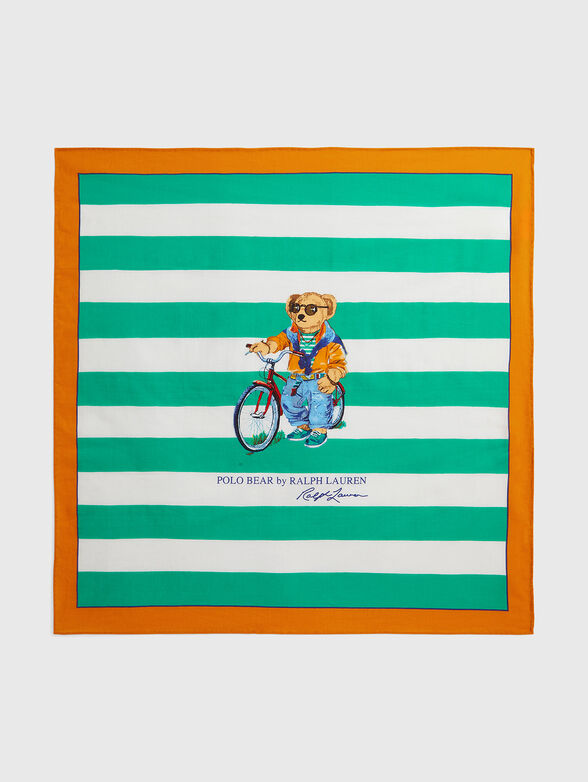 Square scarf with a Polo Bear print - 1