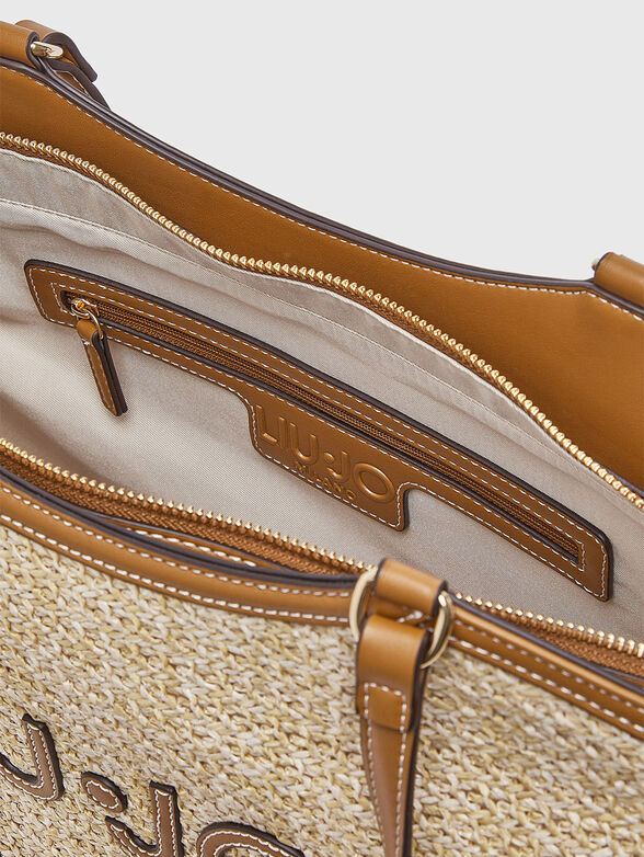 Large raffia tote bag - 6