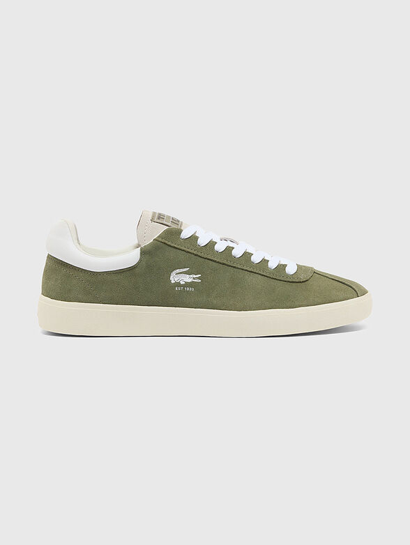 Suede sports shoes with logo - 1