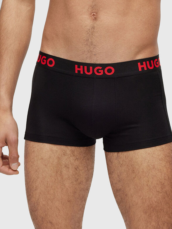 Set of three pairs of trunks with logo accent - 2