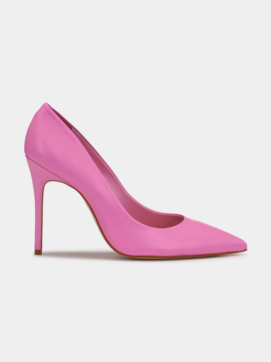 Обувки на ток в розов цвят - 1