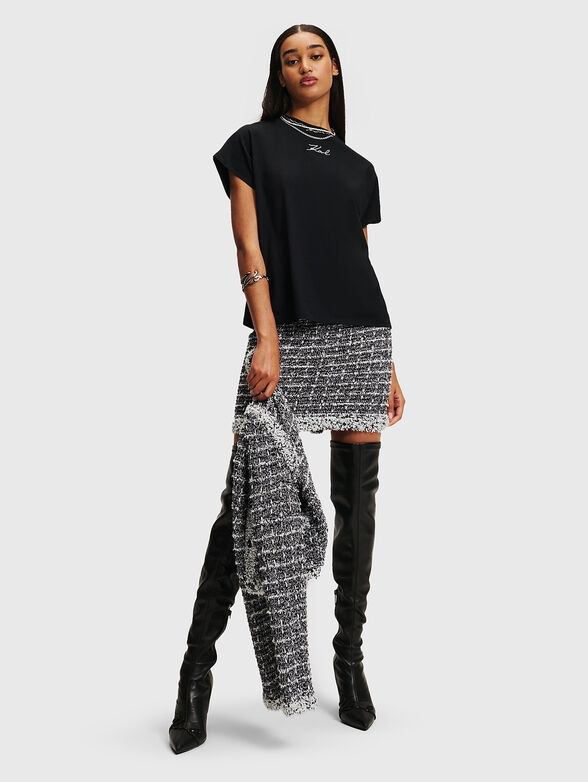Buckle knit mini skirt  - 4