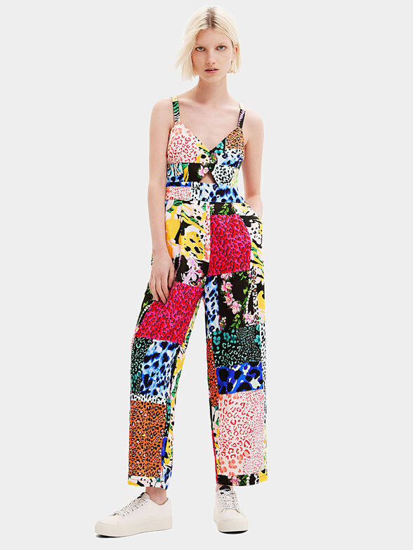 Colorful jumpsuit with patchwork effect - 1