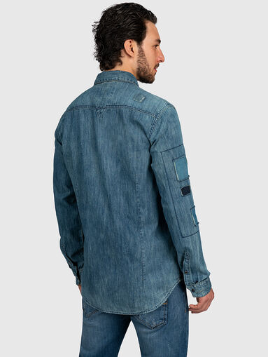 Denim shirt with tears - 5