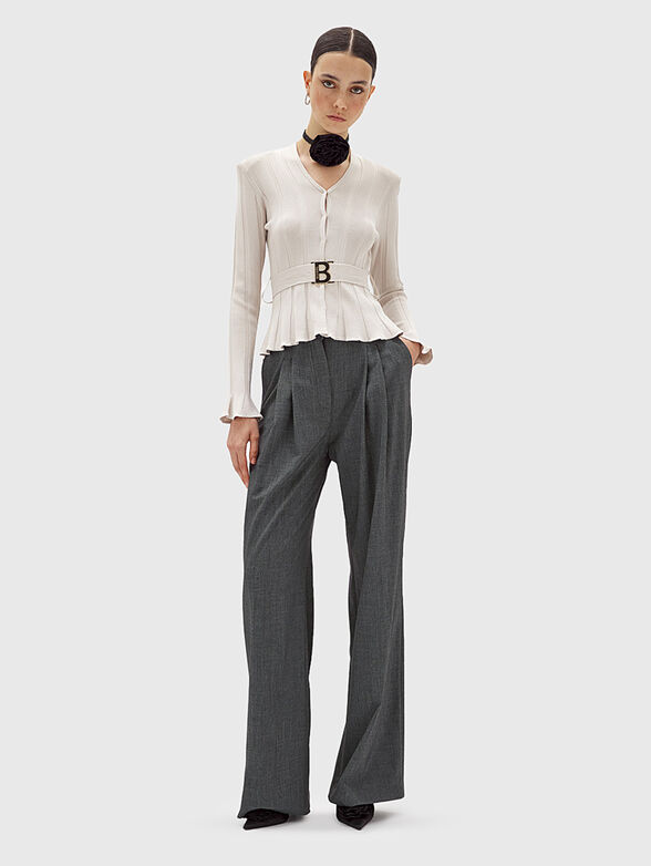 Straight trousers with pleats - 4