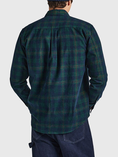 Cotton shirt with checked print - 3