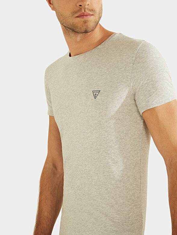 Cotton t-shirt with triangle logo - 4