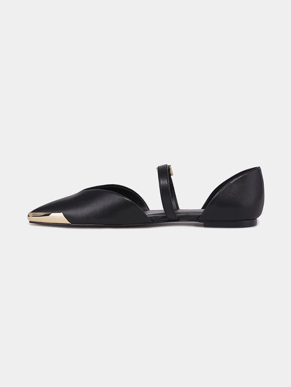 AUDREY Flat leather shoes - 4