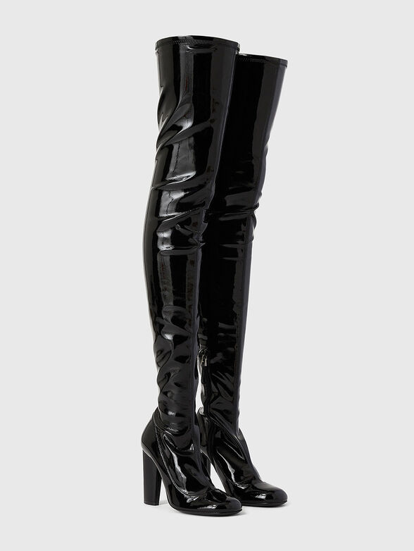 Black heeled boots - 2