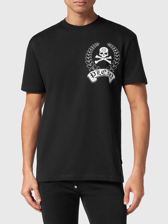 Logo accent T-shirt in beige - 1