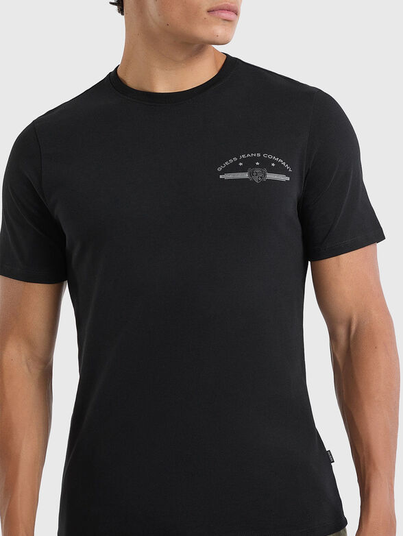 Cotton T-shirt with accent back - 3