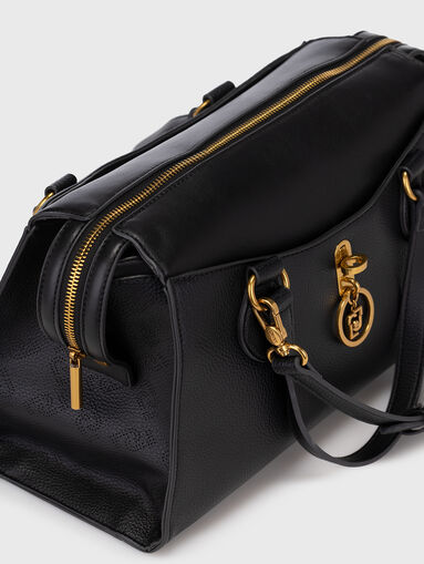 Handbag with golden logo element - 4
