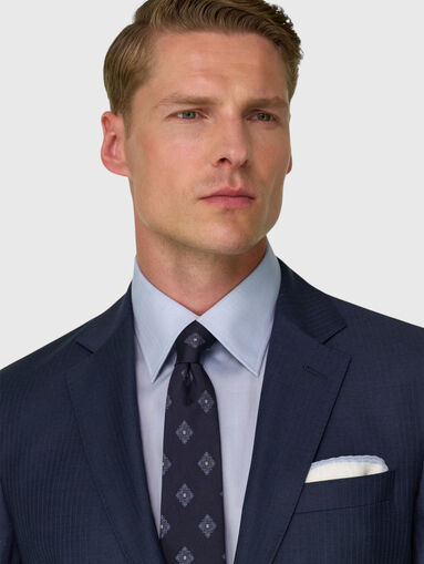 Dark blue wool suit - 4