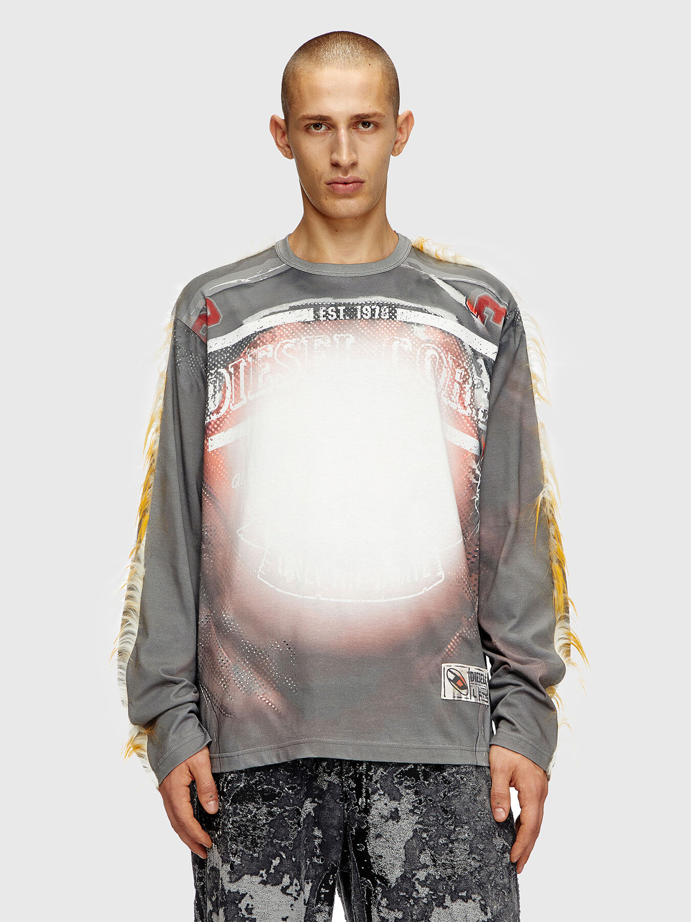 T-CRANE-LS-FUR long sleeve T-shirt brand DIESEL