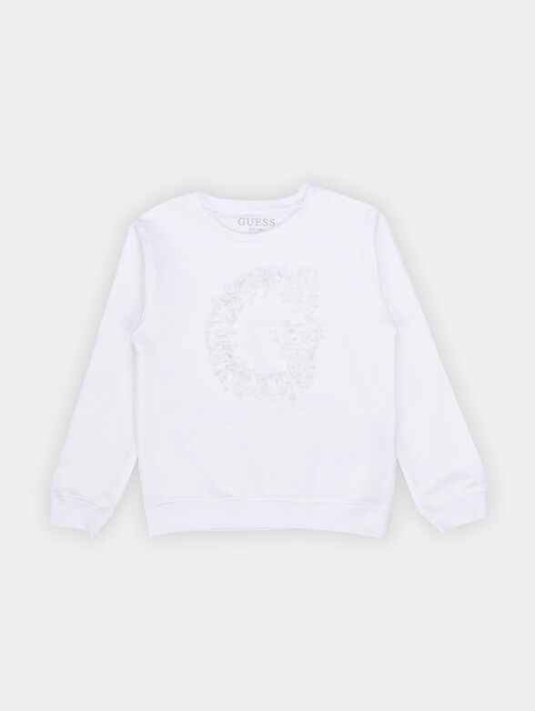Sweatshirt in lilac color with embroidered logo - 1