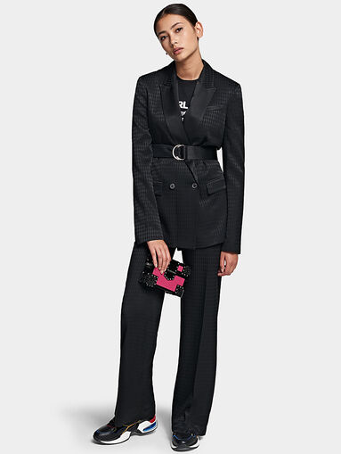 Black pants with logo print - 5