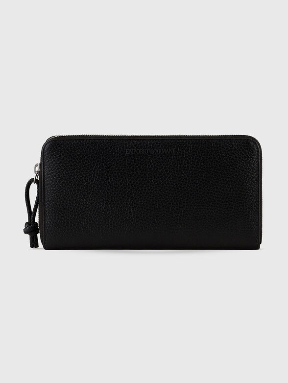 Black leather wallet - 1