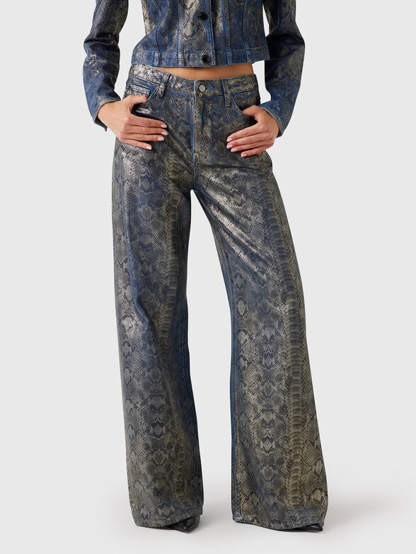 BELLFLOWER high waisted printed jeans - 1