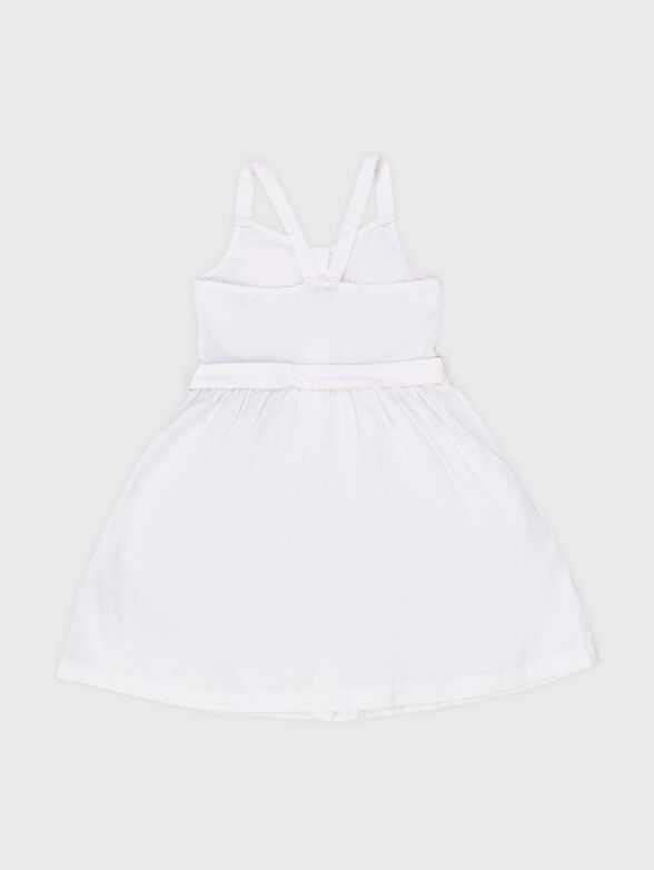 White dress from linen blend - 2