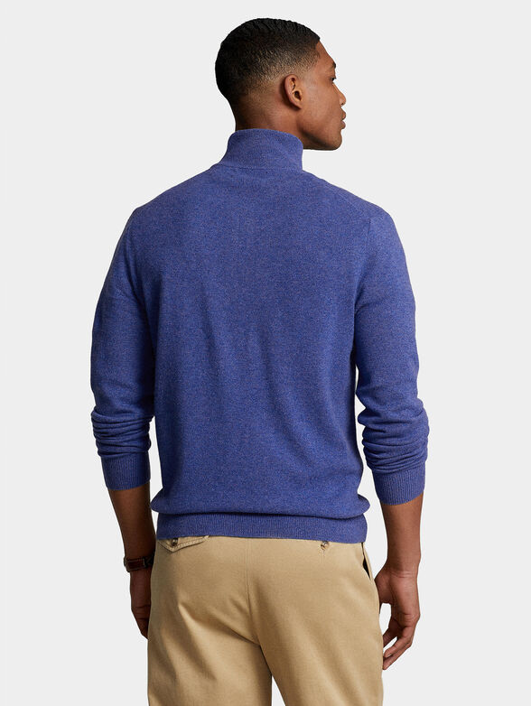 Merino wool sweater with zip - 3