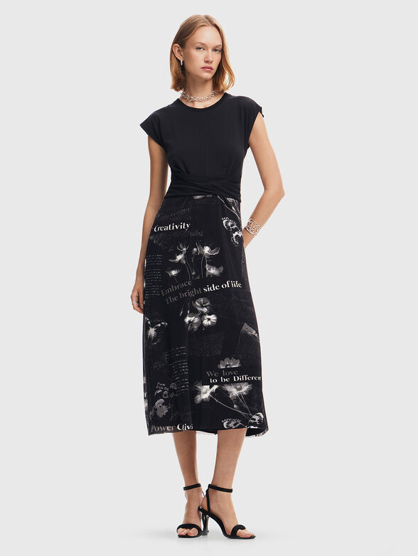 Dress with contrasting design  - 1