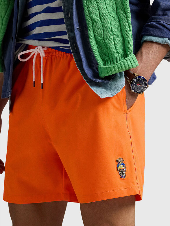 Polo Bear embroidery beach shorts - 3
