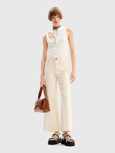 High waisted cropped jeans - 5