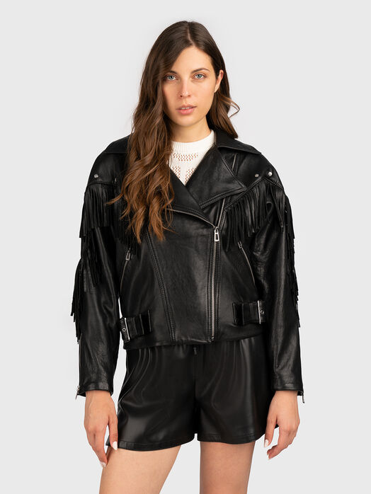 LAFRANKA fringed leather jacket