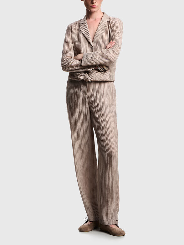 Single breasted blazer in sparkling pleated crepon - 2